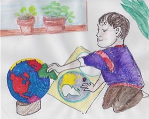 Puzzles, maps, globes, and various card games help the children understand the way the world is constructed